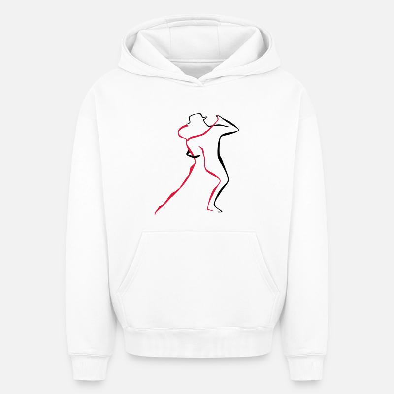 Tango-4-1 - Oversized Heavyweight Unisex Hoodie - Weiß