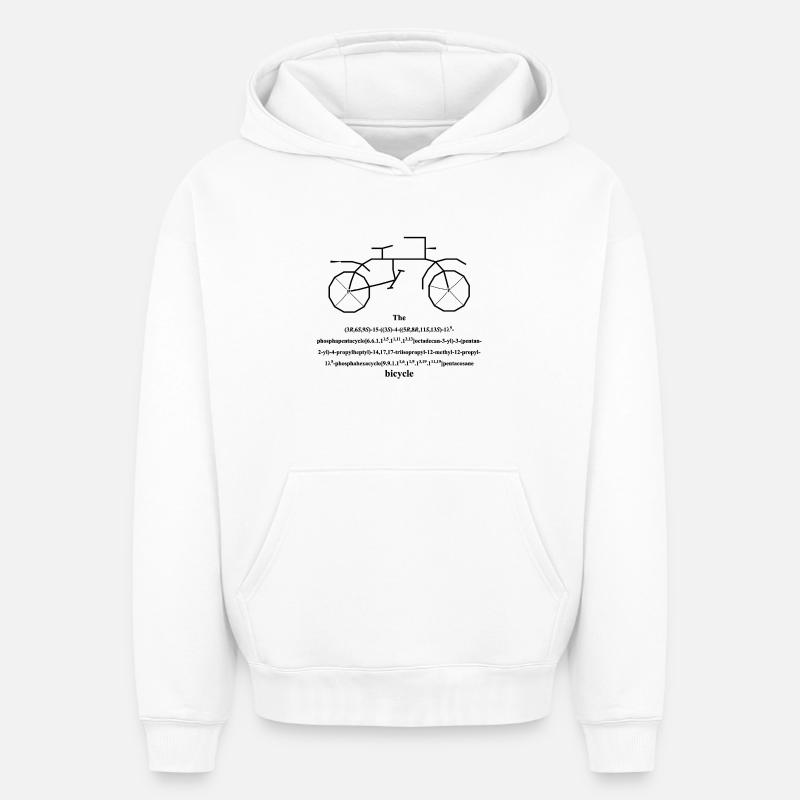 Les bicyclettes - bicyclette - Sweat à capuche unisexe oversize épais SPREAD - blanc