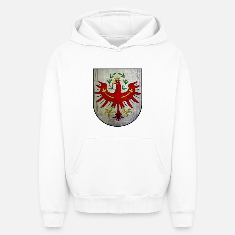 Tirol - Sweat à capuche unisexe oversize épais SPREAD - blanc