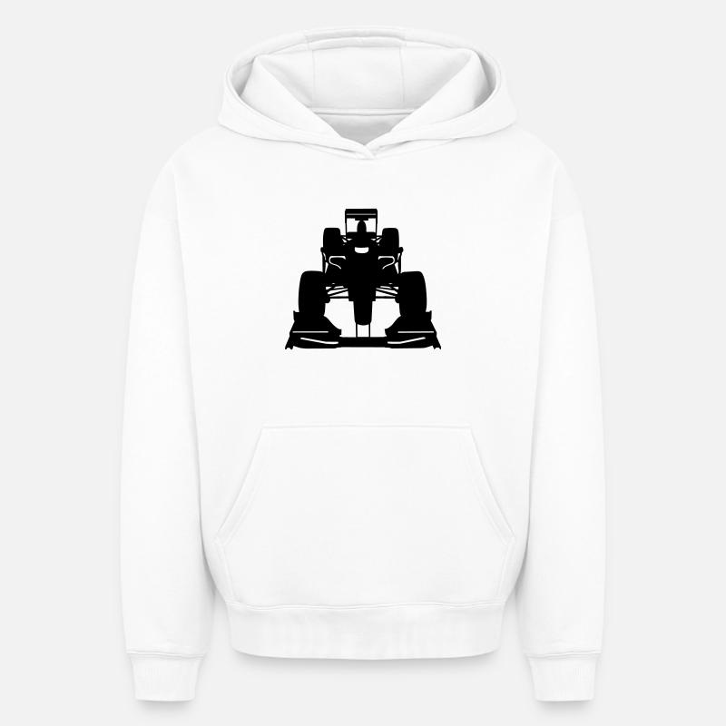 bolid - Sweat à capuche unisexe oversize épais SPREAD - blanc