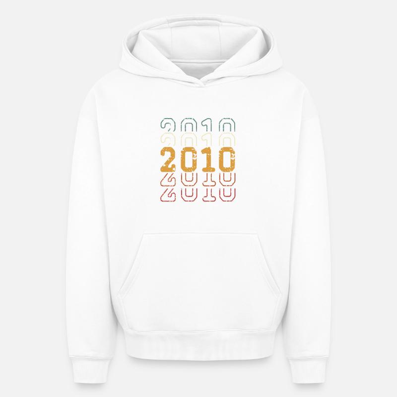 2010 - Sweat à capuche unisexe oversize épais SPREAD - blanc