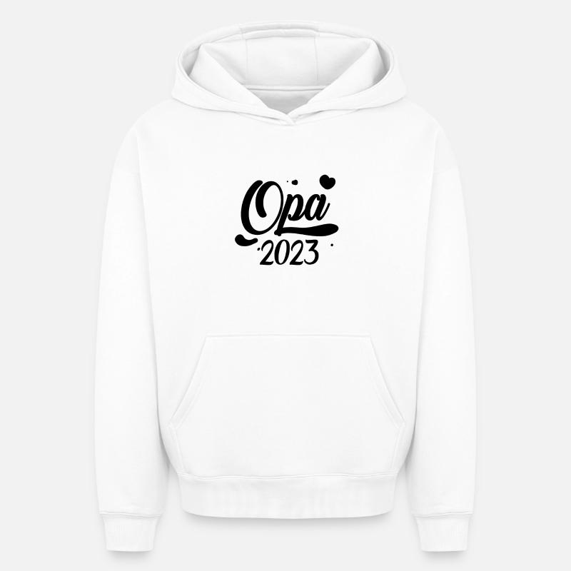 Opa 2023 loading - Oversized Heavyweight Unisex Hoodie - Weiß
