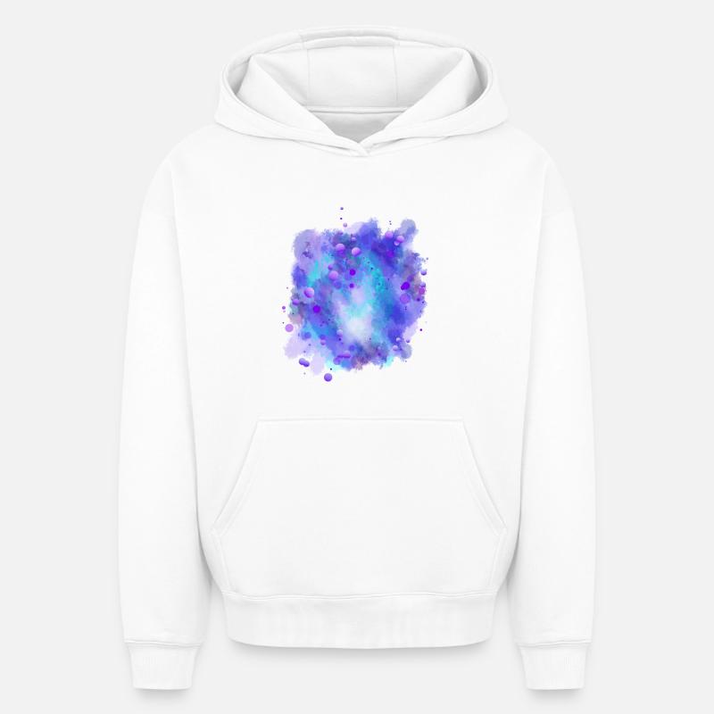 Azure Energy Sphere - Sweat à capuche unisexe oversize épais SPREAD - blanc