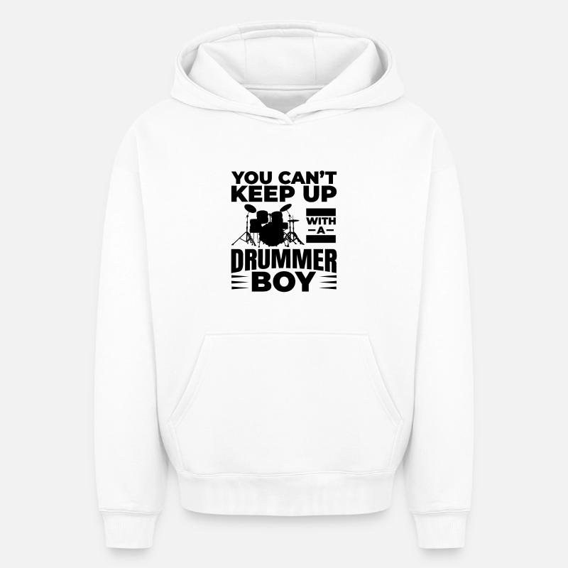 Petit batteur - Sweat à capuche unisexe oversize épais SPREAD - blanc