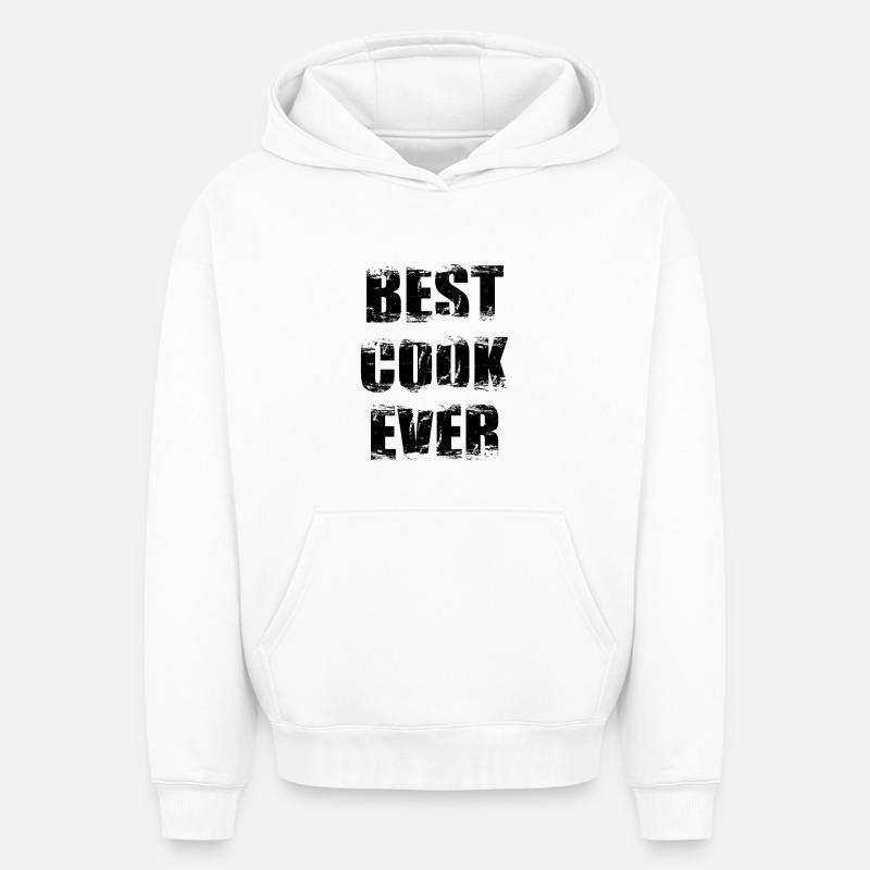Cuire - Sweat à capuche unisexe oversize épais SPREAD - blanc