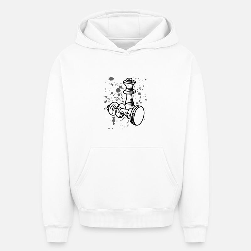 Pièce - Sweat à capuche unisexe oversize épais SPREAD - blanc