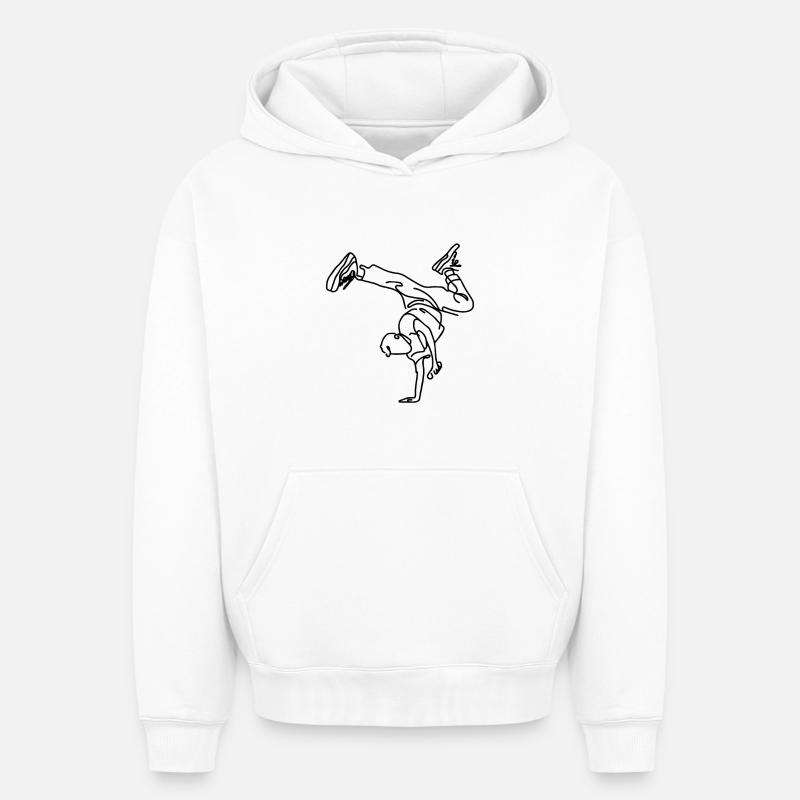 Breakdance Junge - Oversized Heavyweight Unisex Hoodie - Weiß