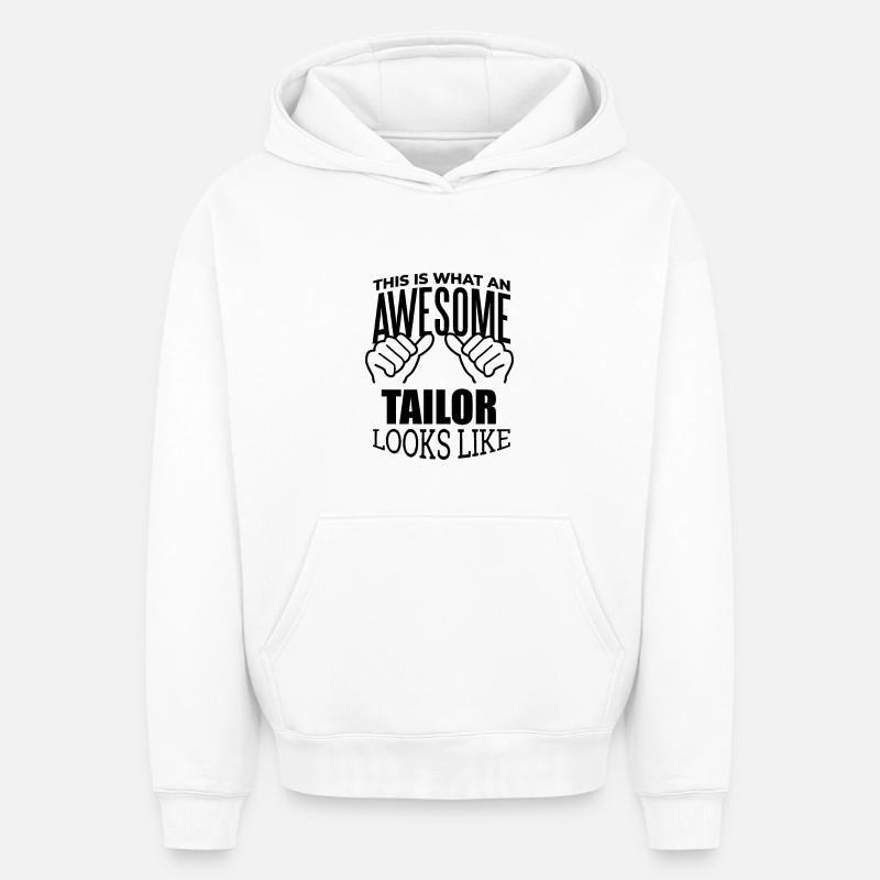 tailleur - Sweat à capuche unisexe oversize épais SPREAD - blanc