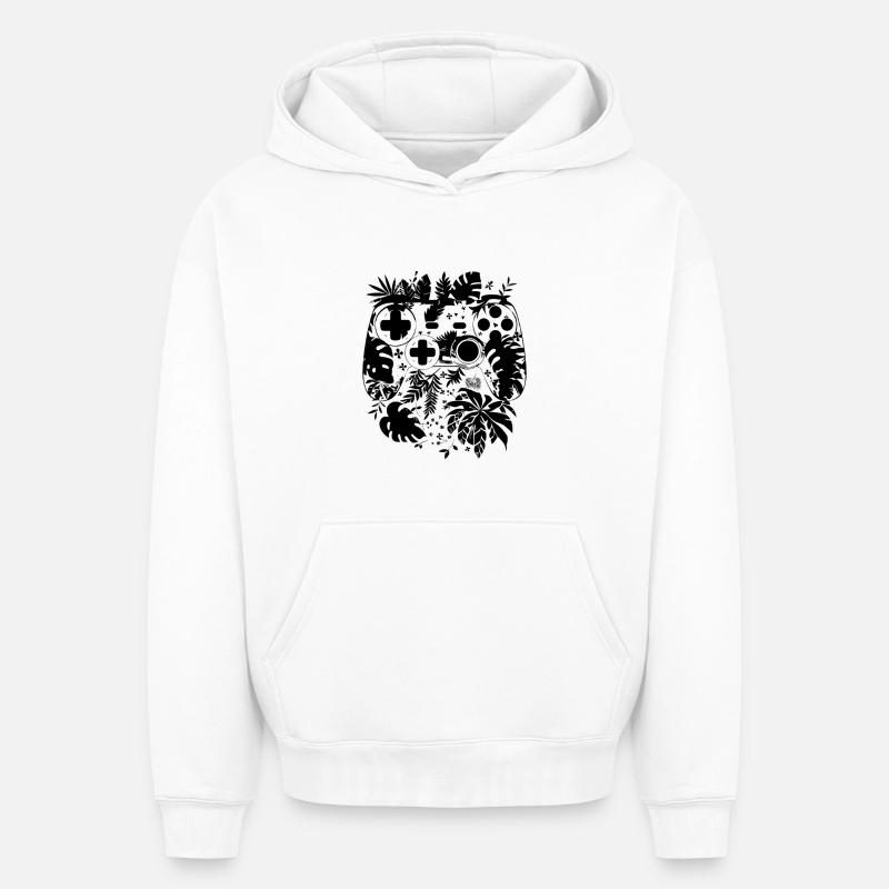 Game Controller Comic Style - Oversized Heavyweight Unisex Hoodie - white
