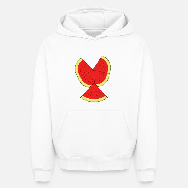 Melon Summer Refreshment Fruit Fruit - Oversized Heavyweight Unisex Hoodie - white