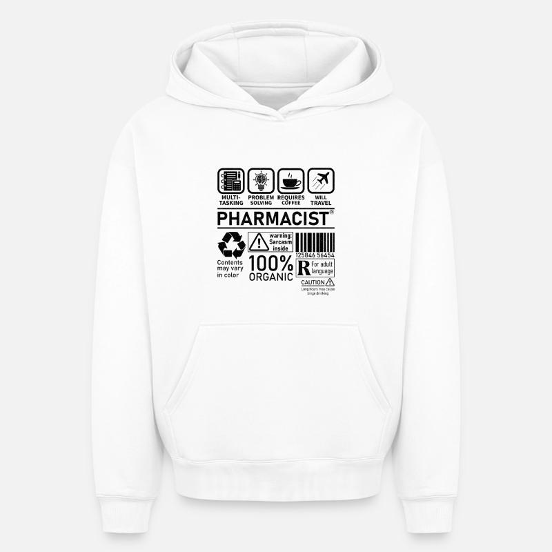 Pharmacist multi tasking problem solving - Oversized Heavyweight Unisex Hoodie - Weiß