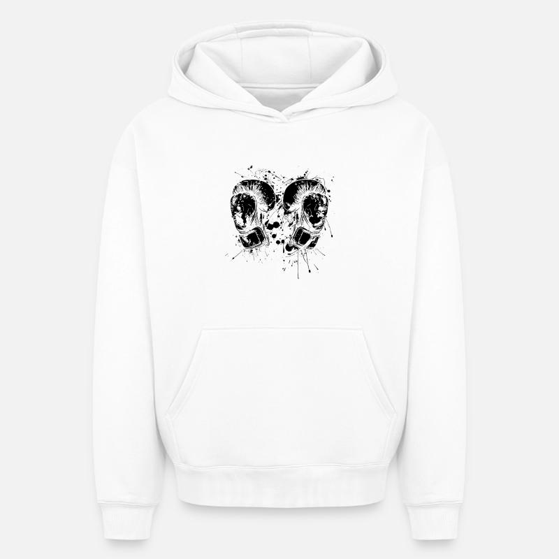 Gants de kickboxing Graffiti - Sweat à capuche unisexe oversize épais SPREAD - blanc