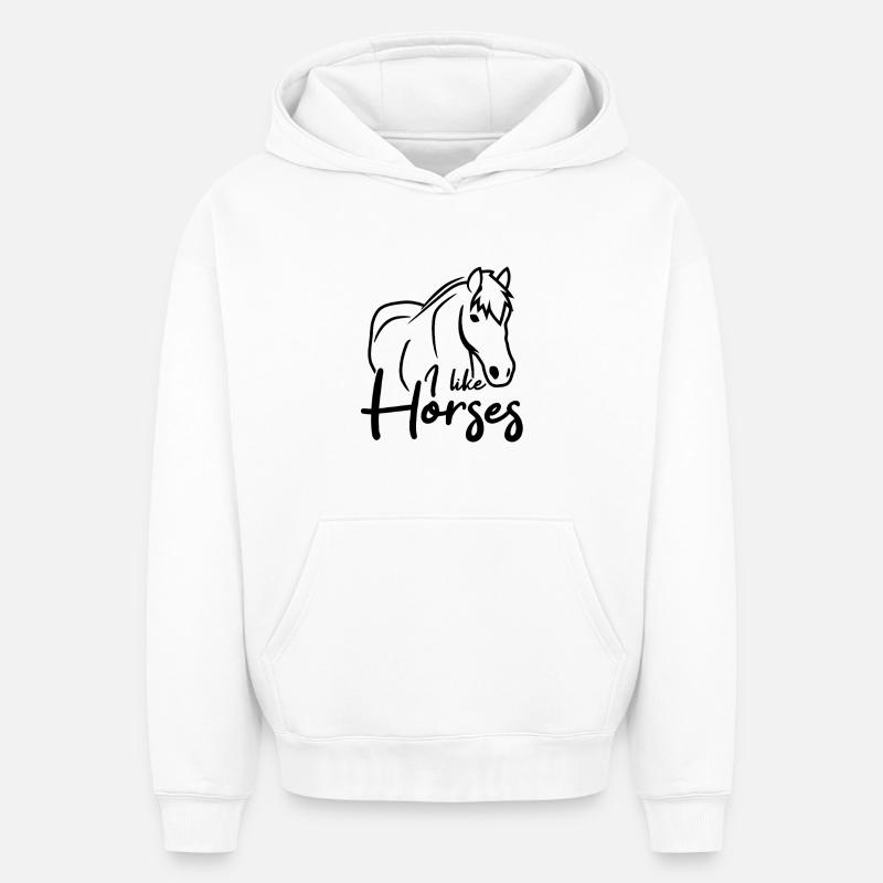 L’amour de la conduite - Sweat à capuche unisexe oversize épais SPREAD - blanc