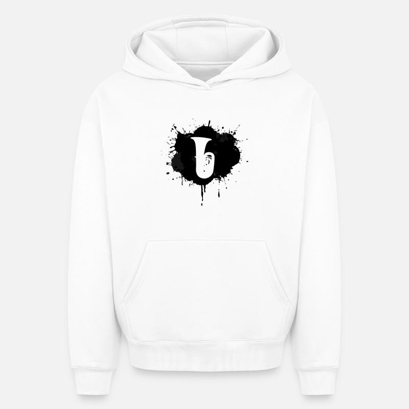 Tuba - Sweat à capuche unisexe oversize épais SPREAD - blanc
