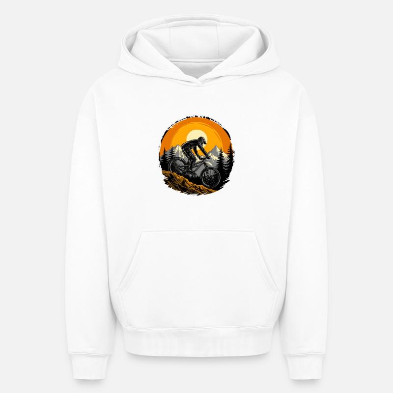 VTT - Sweat à capuche unisexe oversize épais SPREAD - blanc