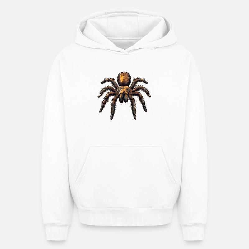 Tarentules Tarentule - Sweat à capuche unisexe oversize épais SPREAD - blanc