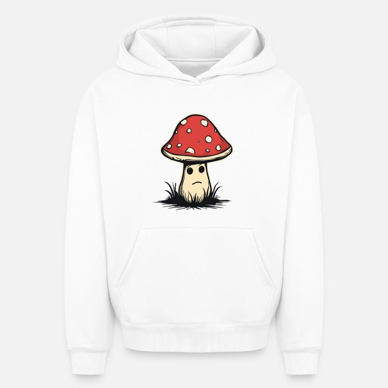 Champignon sucré - Sweat à capuche unisexe oversize épais SPREAD - blanc
