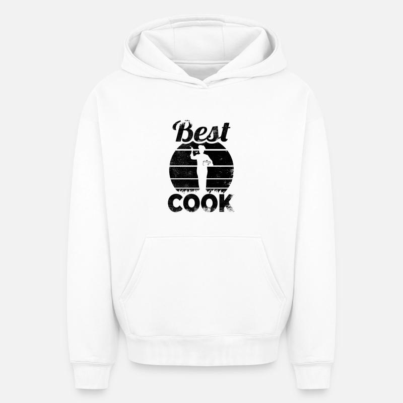 Cuire - Sweat à capuche unisexe oversize épais SPREAD - blanc