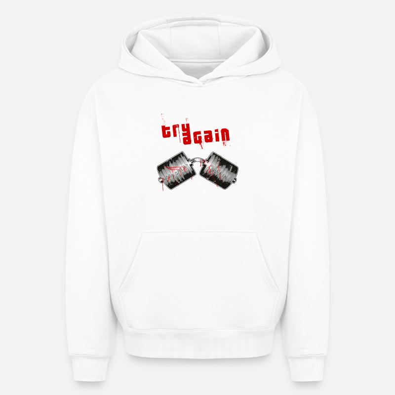 Levage de puissance - Sweat à capuche unisexe oversize épais SPREAD - blanc