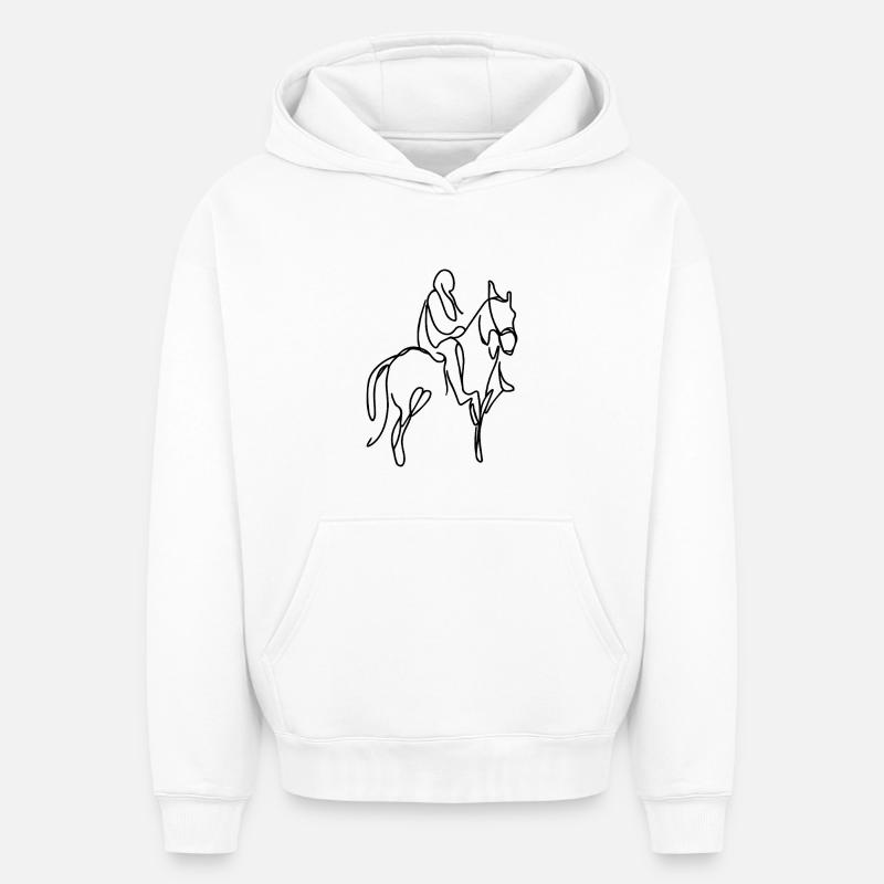 Dessin par onglet - Sweat à capuche unisexe oversize épais SPREAD - blanc