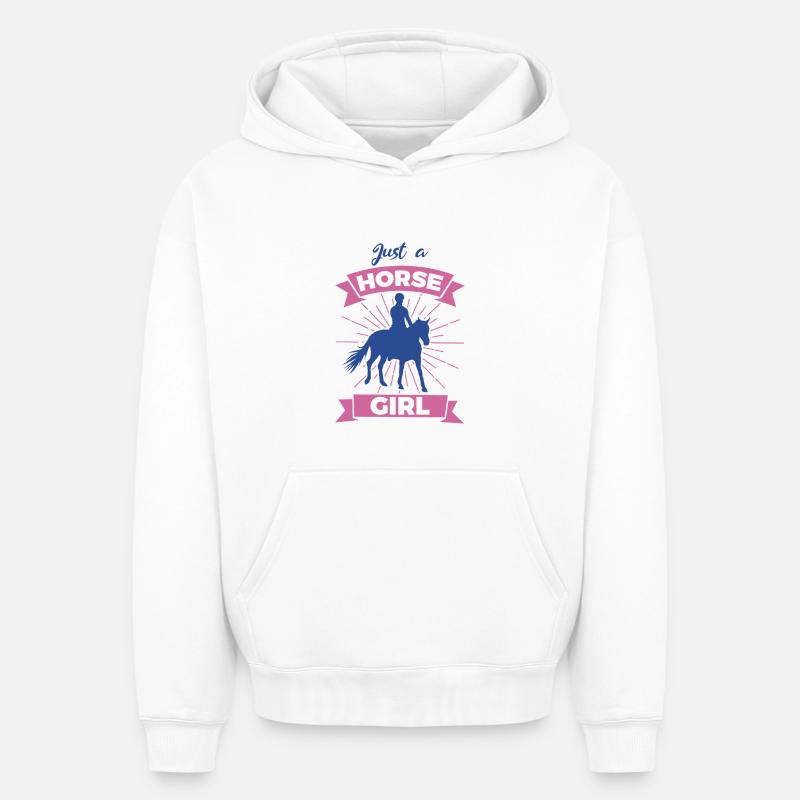 Cavalier - Sweat à capuche unisexe oversize épais SPREAD - blanc
