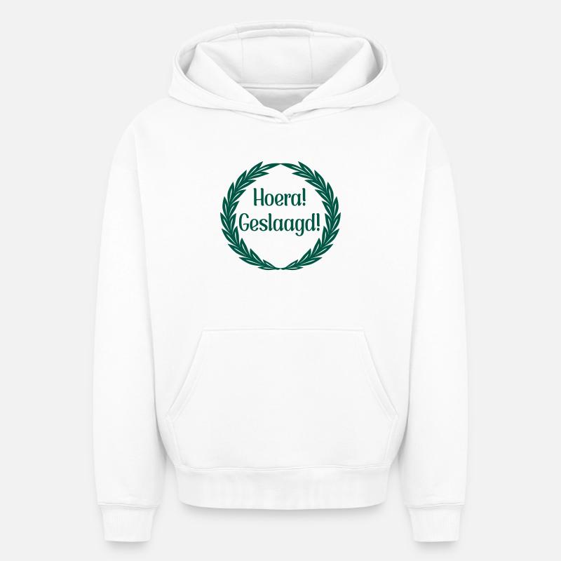 Hourra les Pays-Bas réussis - Sweat à capuche unisexe oversize épais SPREAD - blanc