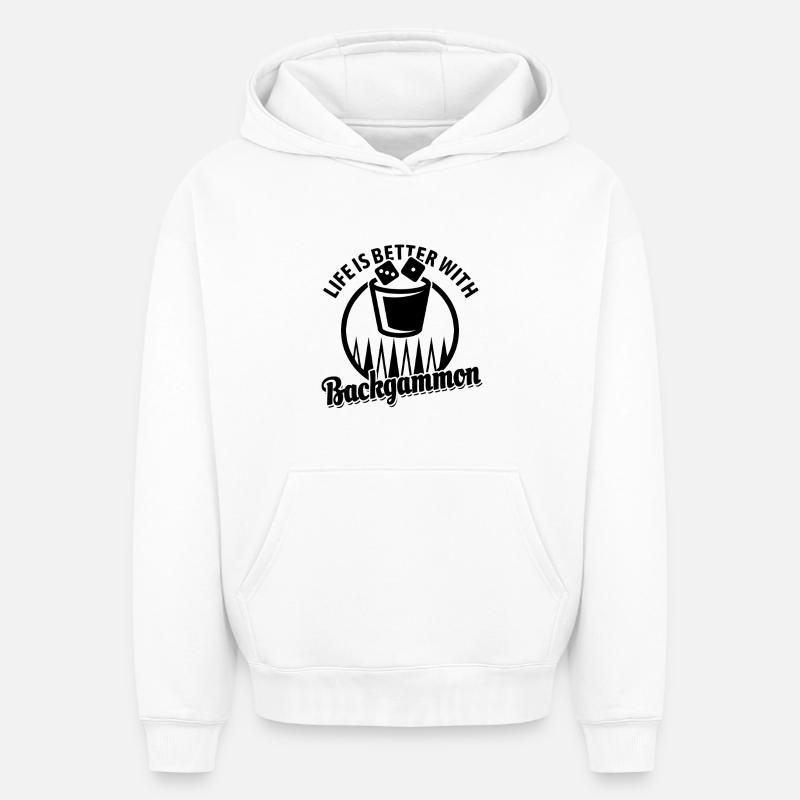 Backgammon | Brettspiel | Geschenk - Oversized Heavyweight Unisex Hoodie - Weiß