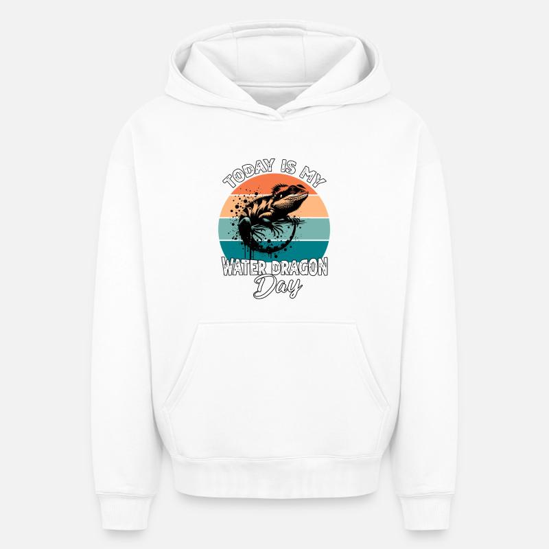 Dragon d’eau chinois - Sweat à capuche unisexe oversize épais SPREAD - blanc