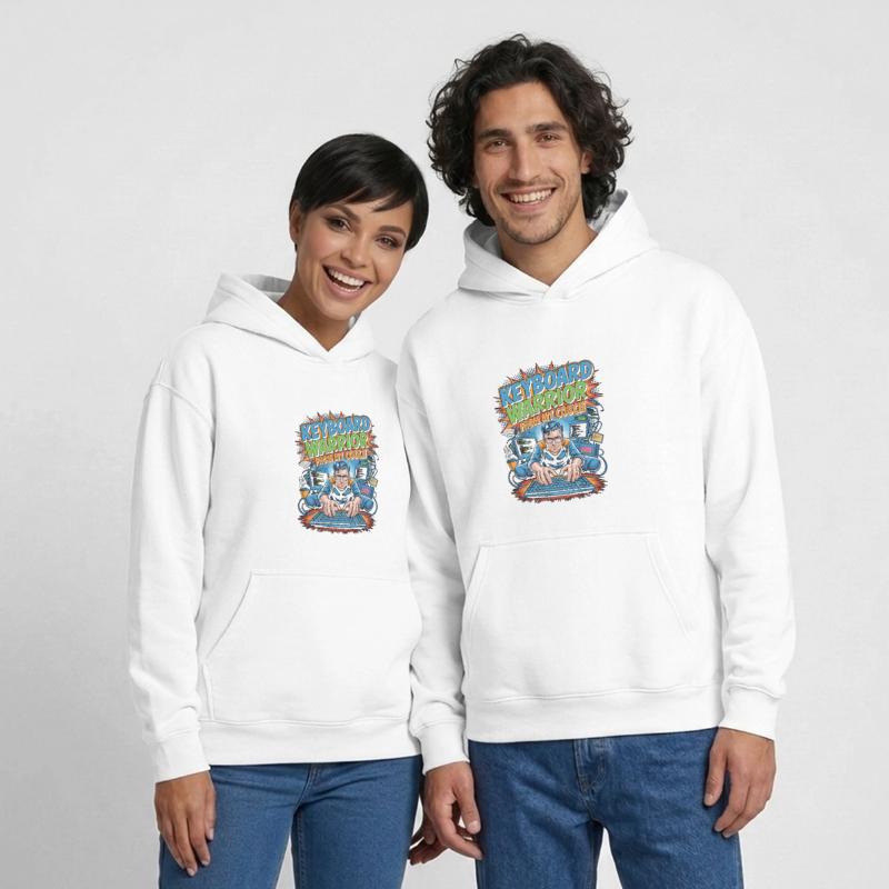 Remote Developer Keyboard Warrior Remote Coder Oversized Heavyweight Unisex Hoodie