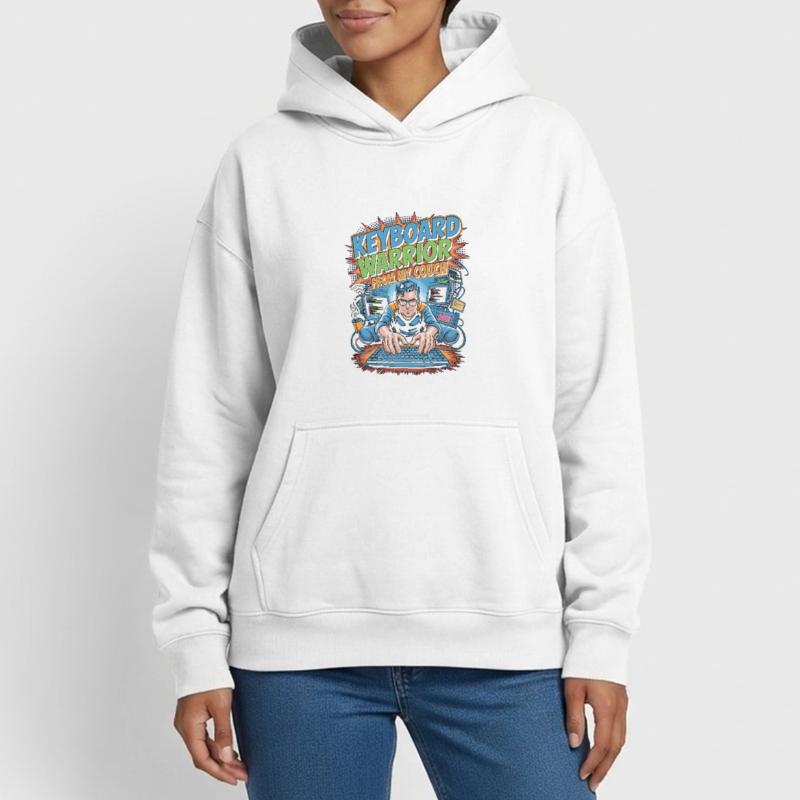 Remote Developer Keyboard Warrior Remote Coder Oversized Heavyweight Unisex Hoodie
