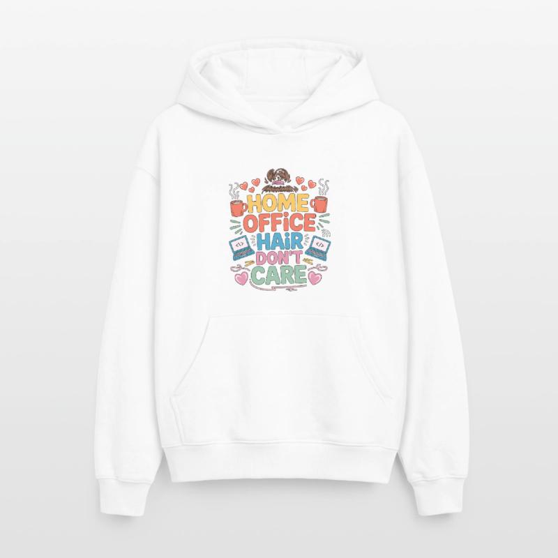 Remote Developer Home Office Hair Web Developer Oversized Heavyweight Unisex Hoodie