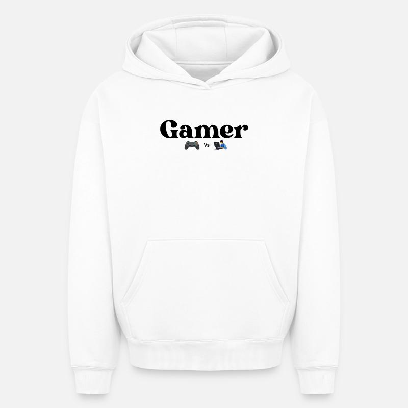 Controller VS PC - Oversized Heavyweight Unisex Hoodie - Weiß
