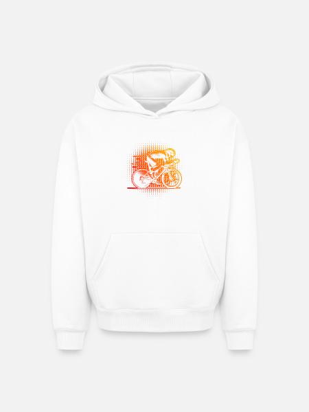 In a nutshell, Roadbike - Oversized Heavyweight Unisex Hoodie - white
