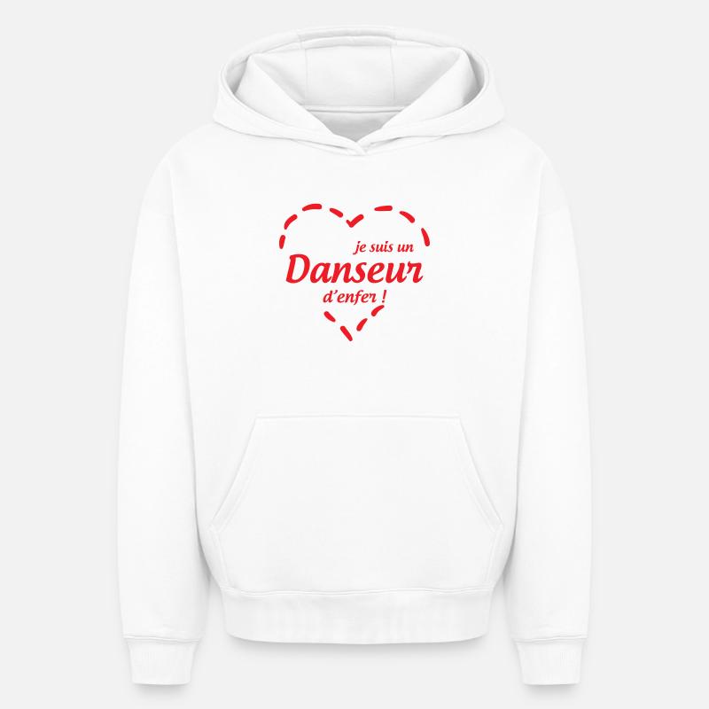 Je suis un danseur d’enfer - Sweat à capuche unisexe oversize épais SPREAD - blanc