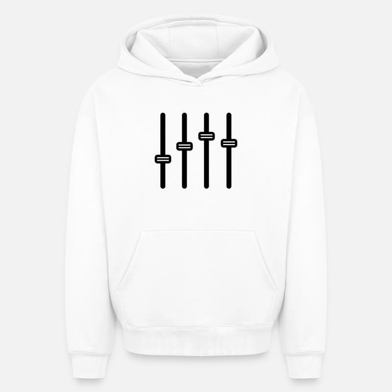 audio - Sweat à capuche unisexe oversize épais SPREAD - blanc