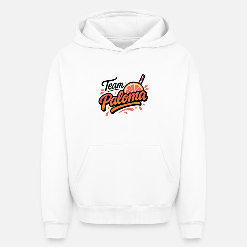 Team Paloma - Sweat à capuche unisexe oversize épais SPREAD - blanc