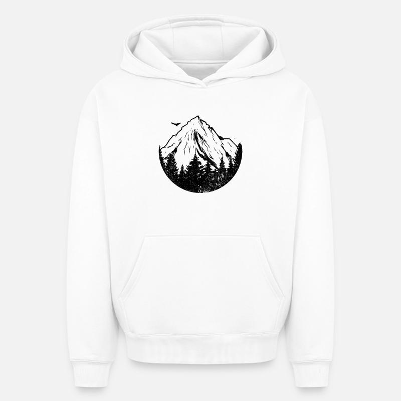 en instance - Sweat à capuche unisexe oversize épais SPREAD - blanc
