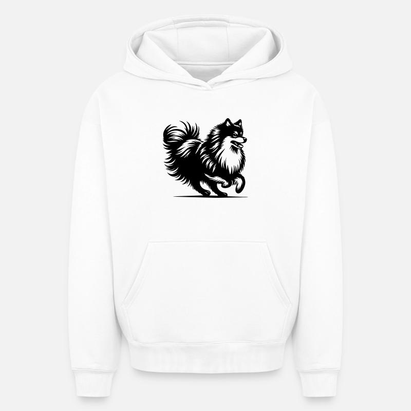 Tranchant - Sweat à capuche unisexe oversize épais SPREAD - blanc
