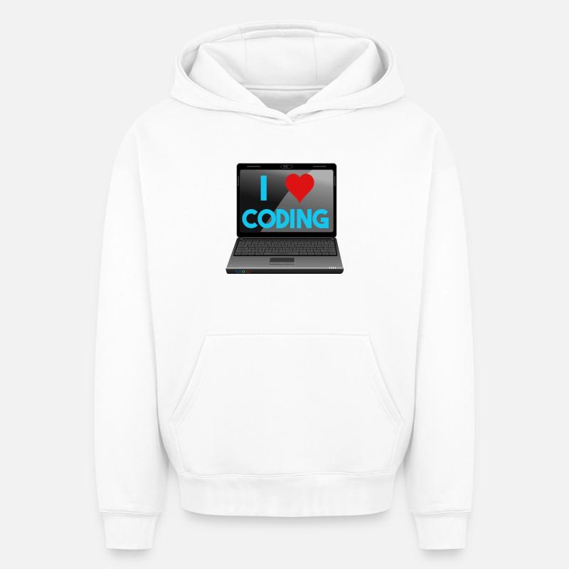 Programmieren, Programmierer, Informatiker - Oversized Heavyweight Unisex Hoodie - Weiß