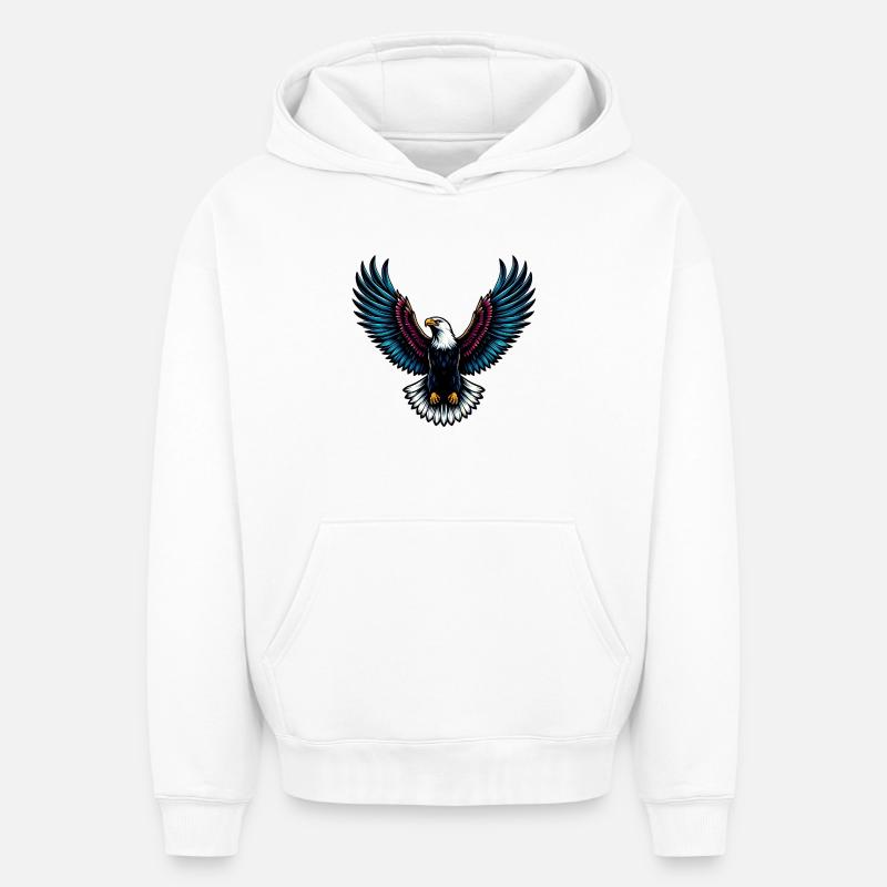 Aigle - Sweat à capuche unisexe oversize épais SPREAD - blanc
