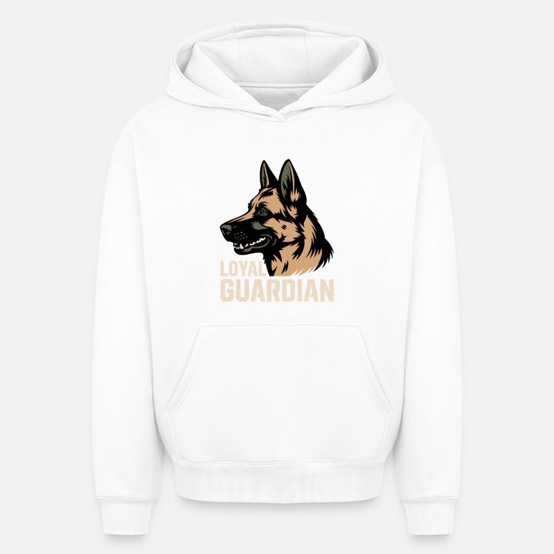 Gardien loyal - Sweat à capuche unisexe oversize épais SPREAD - blanc