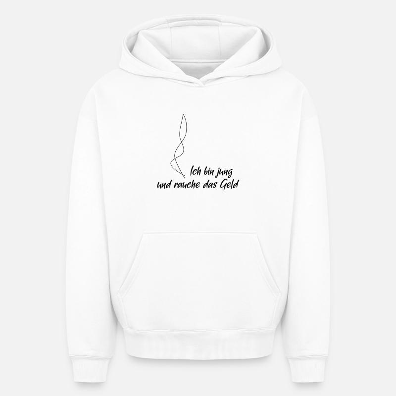 Je suis jeune - Sweat à capuche unisexe oversize épais SPREAD - blanc