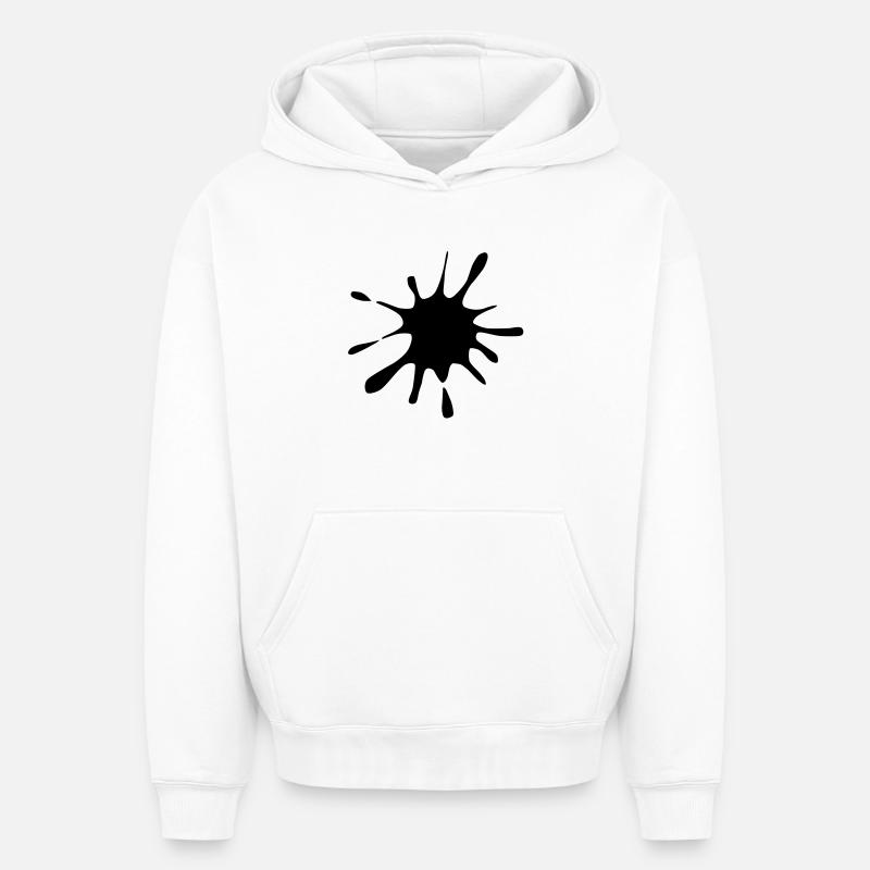 Klecks - Oversized Heavyweight Unisex Hoodie - Weiß