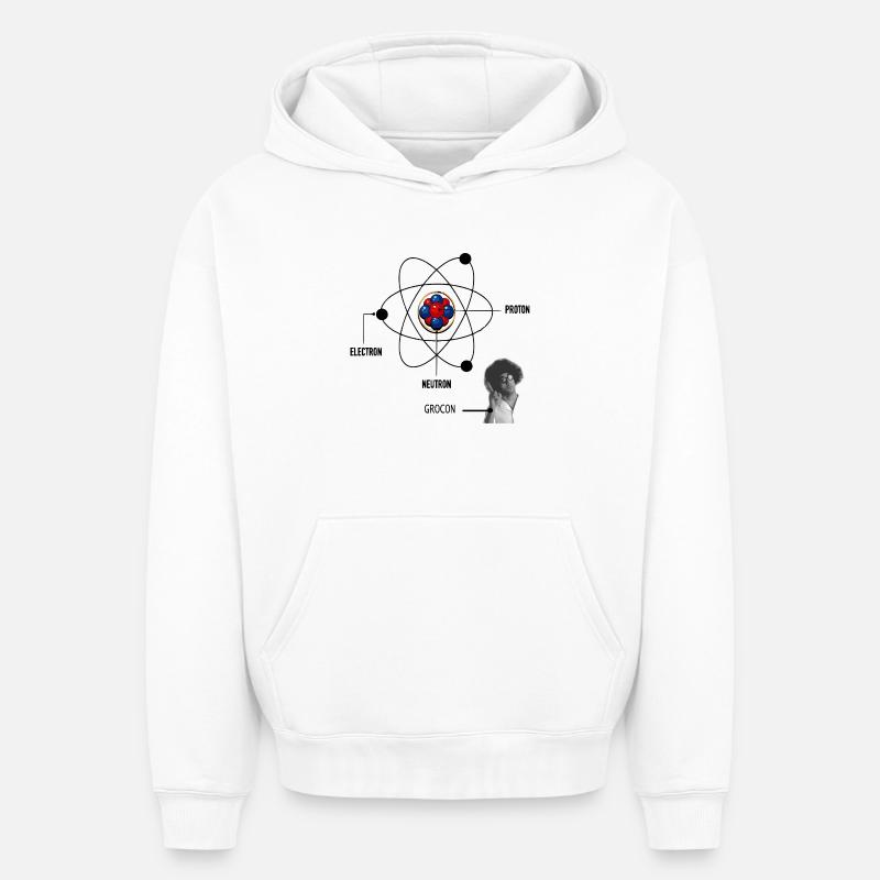 La Physique - Sweat à capuche unisexe oversize épais SPREAD - blanc