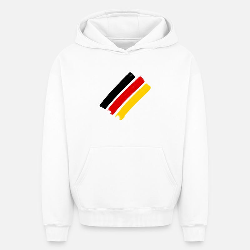 Drapeau allemand - Sweat à capuche unisexe oversize épais SPREAD - blanc