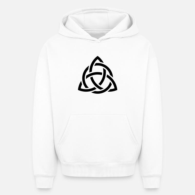 Celtic Knot - Sweat à capuche unisexe oversize épais SPREAD - blanc