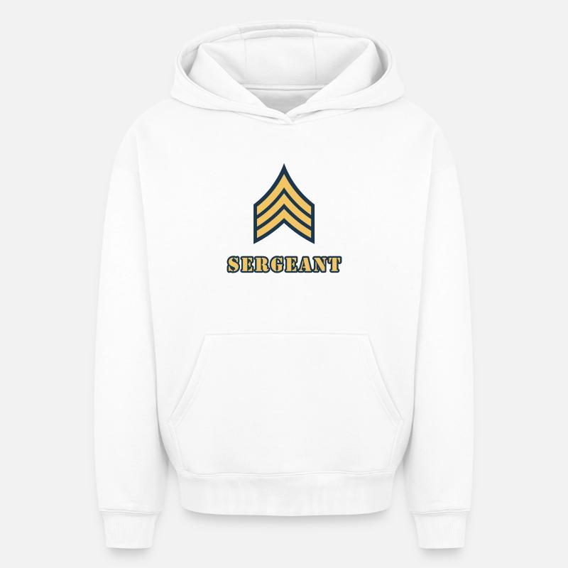 Sergent - Sweat à capuche unisexe oversize épais SPREAD - blanc