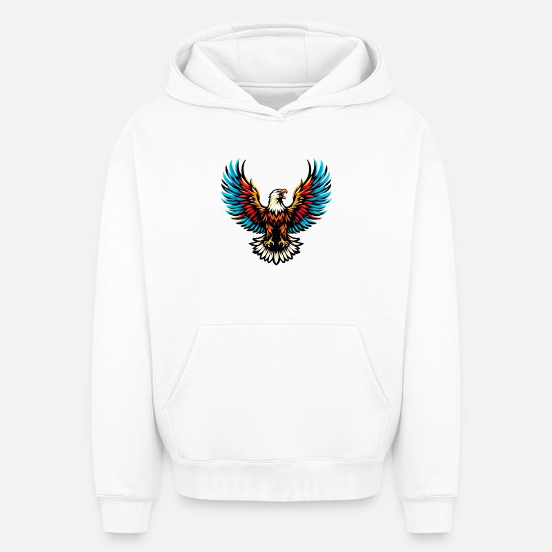 Aigle - Sweat à capuche unisexe oversize épais SPREAD - blanc