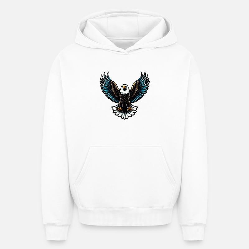 Aigle - Sweat à capuche unisexe oversize épais SPREAD - blanc
