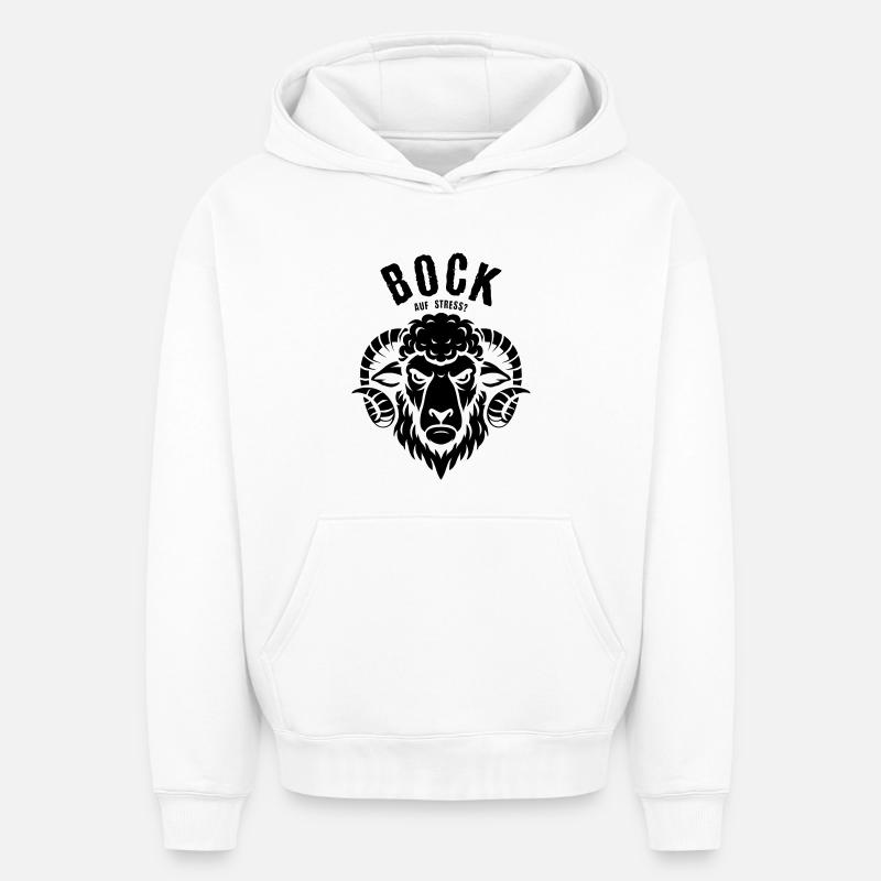 Envie de stress ? - Sweat à capuche unisexe oversize épais SPREAD - blanc